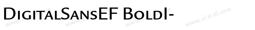 DigitalSansEF BoldI字体转换